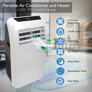 Portable Room Air Conditioner and Heater (12,000 BTU)