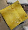 Yellow Python Print Leather 7.8x11.8" Clutch Bag