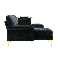 Coolmore Black Sectional  Sofa