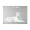 Dad's Day Gift Personalized White Tiger Glass Cutting Board