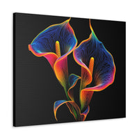 Calla Lillies in Baroque Neon Canvas Gallery Wraps