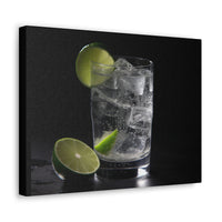 Vodka Tonic with Lime on Canvas Gallery Wraps