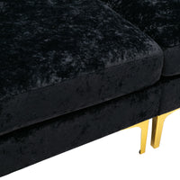 Coolmore Black Sectional  Sofa