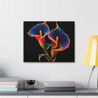 Calla Lillies in Baroque Neon Canvas Gallery Wraps