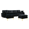 Coolmore Black Sectional  Sofa