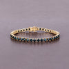 11.14 Carat Genuine Blue Diamond 14K Yellow Gold Bracelet Sz 7