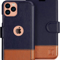 iPhone 12/12 Pro and 12 Pro Max Wallet Case -2 Tone Vegan Leather