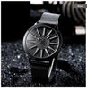 Car Wheel Rim with Swirl Symbol Men's Mesh Band Watch