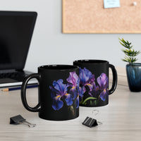 Irises All Around 11oz Black Mug