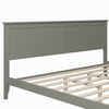 Modern Gray Solid Wood King Platform Bed
