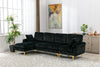 Coolmore Black Sectional  Sofa