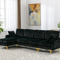 Coolmore Black Sectional  Sofa