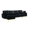 Coolmore Black Sectional  Sofa