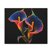 Calla Lillies in Baroque Neon Canvas Gallery Wraps