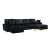 Coolmore Black Sectional  Sofa