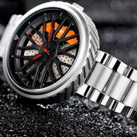 Car Wheel Rim Men's Stainless Steel Watch