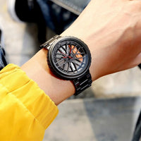 Car Wheel Rim Men's Stainless Steel Watch