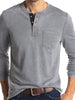 Men’s Solid Color Long Sleeve with Pocket T-Shirt