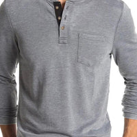 Men’s Solid Color Long Sleeve with Pocket T-Shirt