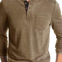 Men’s Solid Color Long Sleeve with Pocket T-Shirt