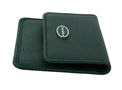 Green Dauphine Leather Condom Pocket Case Holder